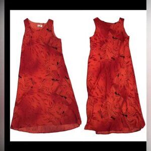 Vintage Red Dress Borcellini Maxi Dress Gorgeous Red‎ Liner Long Size L Women's